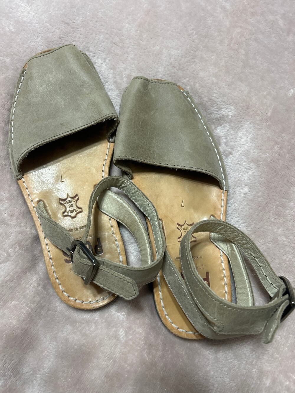 PONS Menorca Avarca Leather Sandals Women’s US 7 EU 37 Ankle Strap